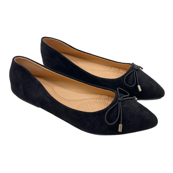NWT Forever Comfort STELLA Bow Flats Size 9 (***Better fit 8 1/2***) - Picture 1 of 9